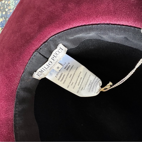 Emilio Pucci AW2014 Runway Burgundy Suede Leather Hat NEW! - Picture 3 of 5